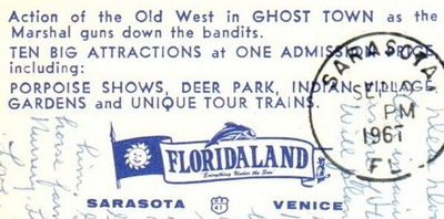 Floridaland - Postcard Back (newer photo)